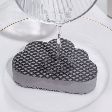 雲朵造型強力吸水除水垢清潔擦/玻璃海綿擦-3入 單一規格