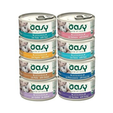 義大利OASY愛食-愛食泥貓主食貓罐 85g x 18入組(購買第二件贈送寵喵樂-貓草玩具x1包)