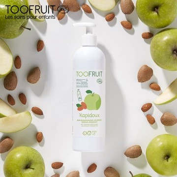 【法國TOOFRUIT】果漾兒童青蘋無矽洗髮精400ml 瓶裝/補充包 兒童青少年專用 無化學界面活性劑 洗髮乳 洗髮