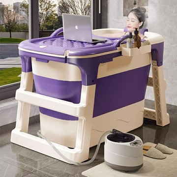 安裝折疊泡澡桶 泡澡桶 可折疊加厚洗澡桶 傢用 折疊浴缸 折疊澡盆 折疊泡澡 泡澡盆 沐浴桶加高全身泡澡桶大人折疊熏蒸
