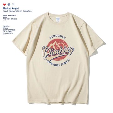 夏季美式休閑復古字母印花短袖t恤男潮牌港風ins純棉寬松休閑半袖