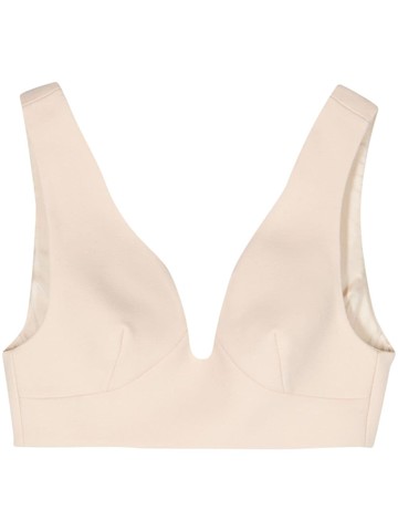 Jil Sander - virgin-wool brallete top - women - Virgin Wool/Viscose - 40 - Neutrals
