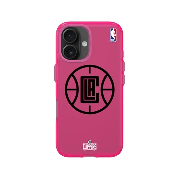 iPhone 16 Clear 粉漾桃 - NBA - B&W-洛杉磯快艇 L.A. Clippers B&W - Light