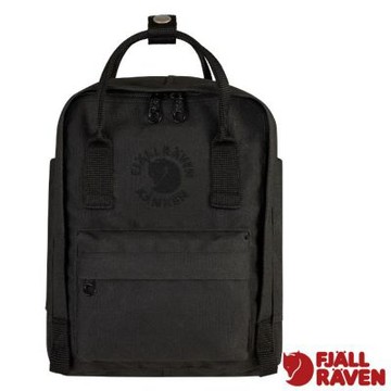 【Fjallraven 北極狐】Re-Kånken Mini 輕巧隨身迷你背包7L.雙肩後背包_23549-550 黑