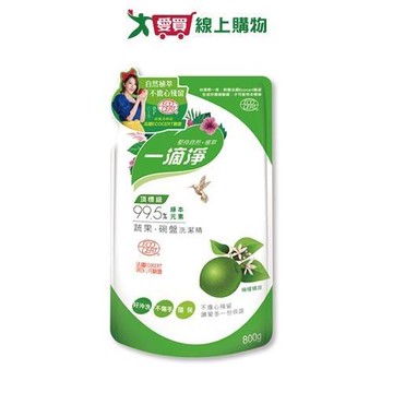 一滴淨蘆薈多酚洗潔精補充包(檸檬)800g【愛買】