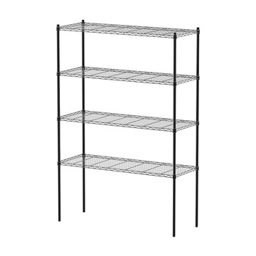 【dayneeds】輕型 120x45x180公分 四層烤黑波浪架