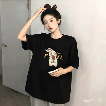 免運  TW純棉服飾 100%純棉短袖T恤女夏季新款韓版寬鬆印花百搭學生上衣潮
