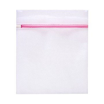小方形洗衣袋 拉鍊設計 高密度細網 耐磨滌綸材質 40cm x 30cm  白色  10個