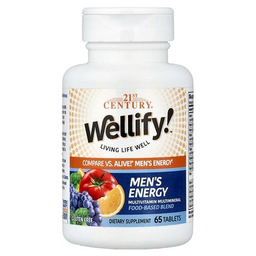 21st Century, Wellify! 男性能量，多維生素多礦物質，65 片