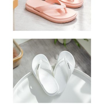 羅敷時尚簡約純色人字拖夏季新款舒適厚底外穿休閑度假沙灘鞋日常
