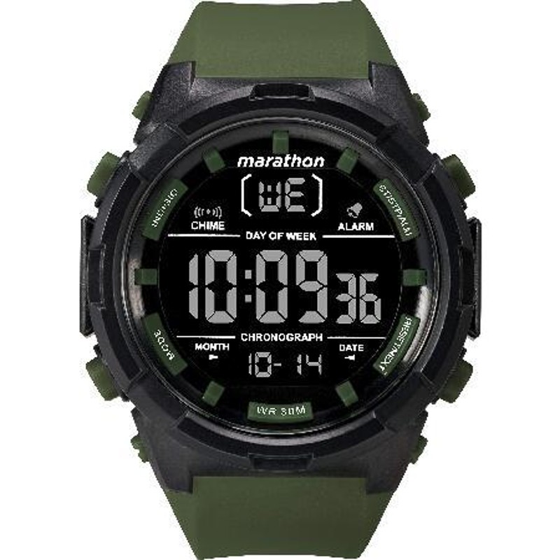 Timex TW5M222009J 50mm マラソン デジタル樹脂ストラップウォッチ 44