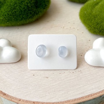 石光-天然礦石耳環-藍玉髓07