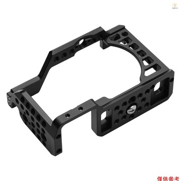 鋁合金相機籠架,帶冷靴安裝 ARRI 定位孔 1/4 3/8 螺紋孔更換 A6000/A6100/A6300/A6400