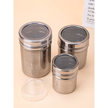 撒粉罐帶蓋可可粉咖啡410不銹鋼撒粉筒精細網紗式燒烤調料撒粉篩