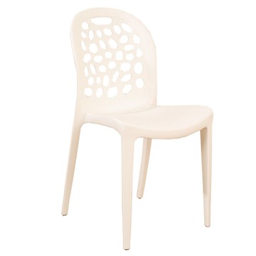 《DFhouse》大衛-曲線休閒椅 白色 寬43*深46*高84.5CM