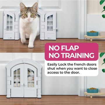 跨境貨源 新款貓犬舍貓門狗洞 無翻蓋門擋寵物門 French cat door