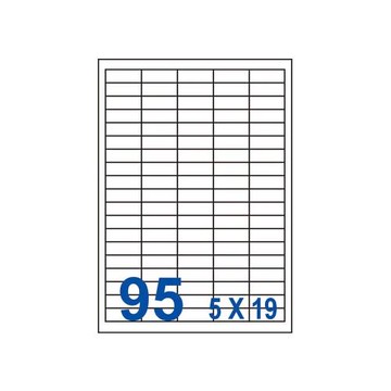 裕德 三用 電腦 標籤 95格 14X37mm 白色 1000張 /箱 UH1437-1K