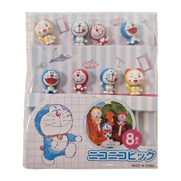 TORUNE 哆啦A夢 食物叉 適用於便當裝飾  1組  8入