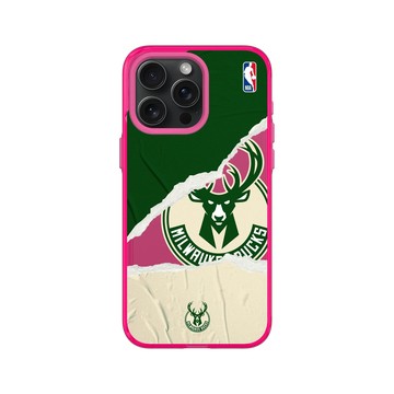 iPhone 15 Pro Max Clear 粉漾桃 - NBA - 熱血系列-密爾瓦基公鹿 Milwaukee Bucks - Sweat and Tears