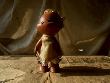 【老時光 OLD-TIME】早期台灣製硬膠嘟嘴娃娃女