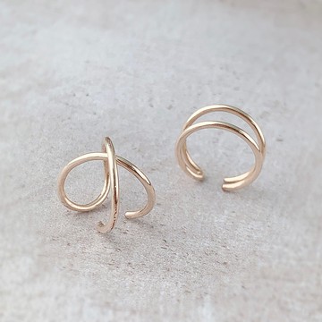 【14Kgf不褪色】 耳骨夾 無限 耳夾 不過敏