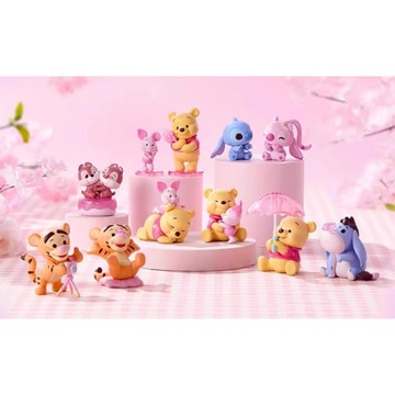 <蛋黃限定>🌸新貨到🦒 名創優品 迪士尼櫻花季系列春日蜜語 盒玩 確認款 小熊維尼 全新現貨