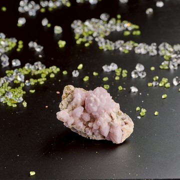 摩洛哥 粉紫水晶簇 | 罕見礦! 已鑑定 桃花 貴人 圖桑帶回 空間擺件 天然原礦  S25CO20-008