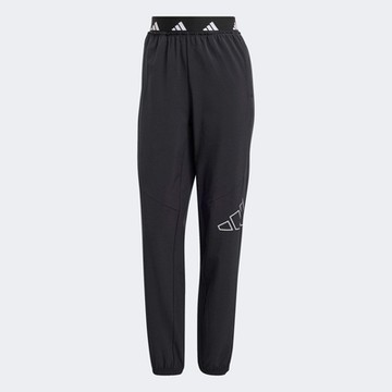 adidas 愛迪達 長褲 女 運動褲 高腰 縮口 D4T WVN PANT 黑 IW6396