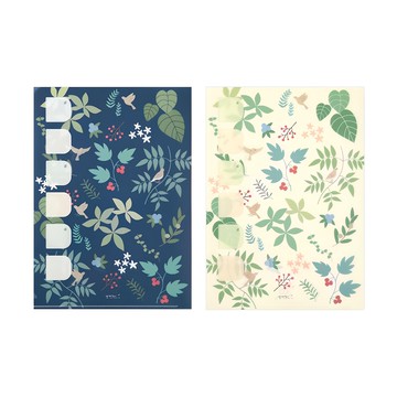 日本 MIDORI 索引資料夾A4 35408 1組  植物 黃色 + 藍色