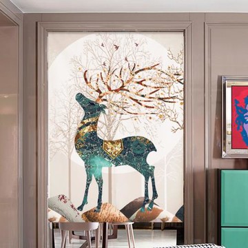 歐式臥室門簾隔斷簾客廳半簾短簾廚房遮擋簾免打孔衛生間裝飾簾子