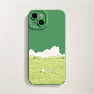 殼殼大世界文藝油畫田園風適用蘋果14/15手機套iphone16pro手機殼13高級感12pro軟殼11新款12全包XR保護套女