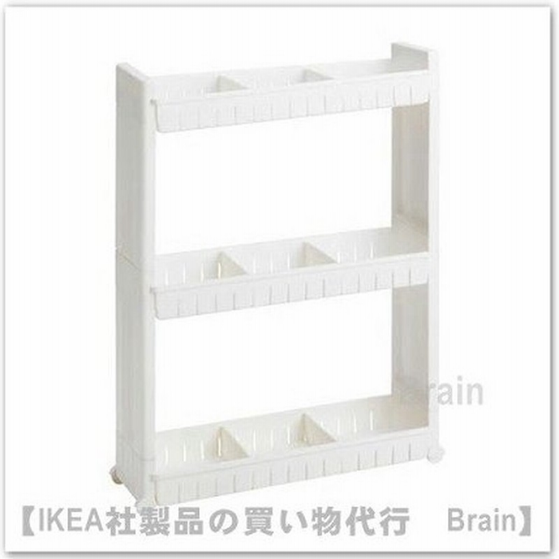 ｉｋｅａ イケア Larsole 収納ユニット キャスター付57x17x73 Cm ホワイト 通販 Lineポイント最大0 5 Get Lineショッピング