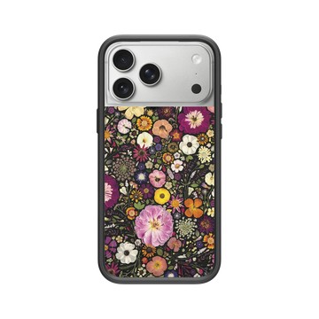 iPhone 17 Pro Max Mod NX -邊框背蓋組合 (相機按鈕) 黑 - Flower Press Stuido - 小山谷與紅雛菊