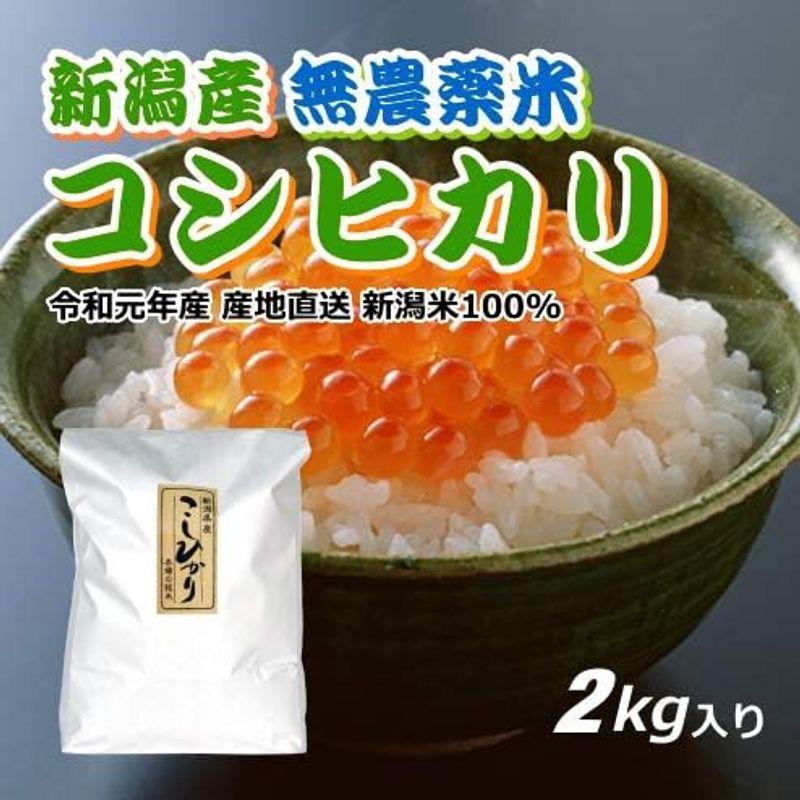 コシヒカリ 無農薬米 2000円分（2キロ） 新米 新潟米 お米 新潟産 産地直送 米 コメ お歳暮 自宅用 ギフト 贈答 贈り物