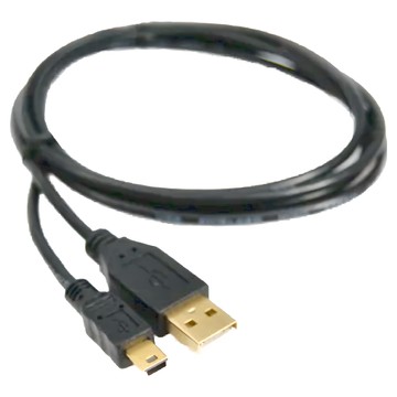 Cable USB 2.0 A公 Mini USB公 1.5M  黑色  1條
