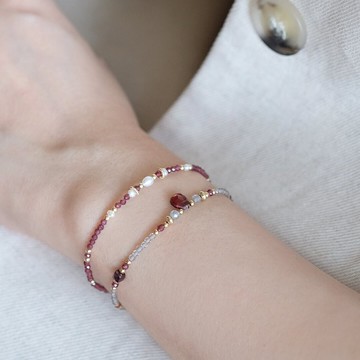 小寶石手鍊-紅石榴