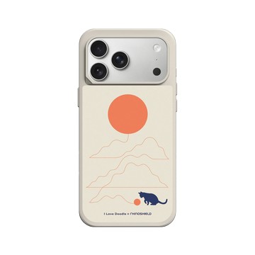 iPhone 17 Pro Max SolidX 貝殼灰 - ilovedoodle (Lim Heng Swee) - Cat Landscape - Hairball 貓咪貓球