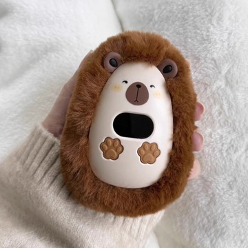 寒流特價中【美家家電】 毛毛獨家絨毛款 3秒速熱暖手寶 毛絨暖手寶 充電暖手寶 暖暖蛋 (不挑色出貨) + 送小禮物 x1