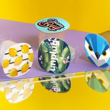 Play系列-專利輕觸開闔牙刷架/多款花樣(2入組) 金鑽雪花+松葉星空