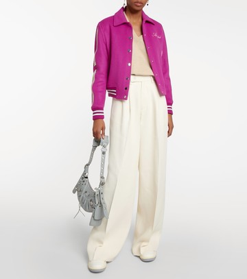Amiri Pleated high-rise wide-leg pants