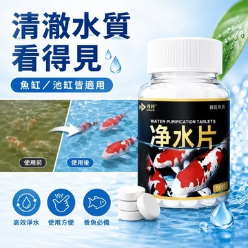 ⭐現貨【四合一】多功能养鱼片 魚缸淨水片 硝化細菌 微量元素 維生素C 水質穩定 消化促進 水族淨化用品 懶人必備