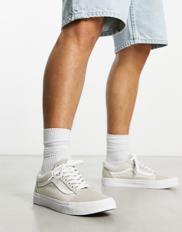Vans Old Skool trainers in beige linen-Neutral