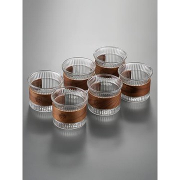 防燙隔熱玻璃茶杯家用耐熱喝茶杯功夫茶杯套裝品茗杯茶道杯小茶杯