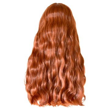 Gabalnara 女性用嬉皮燙整頂假髮 M  銅橙混合色  1個