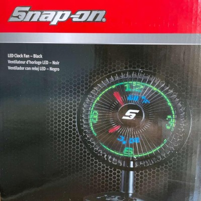 snap-on LED Clock Fan-Black 新品未使用