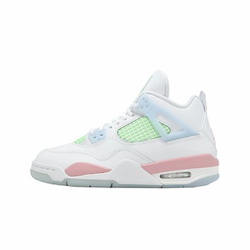 Nike 休閒鞋 Air Jordan 4 Retro GS 大童 女鞋 白 綠 粉 IB7068-100