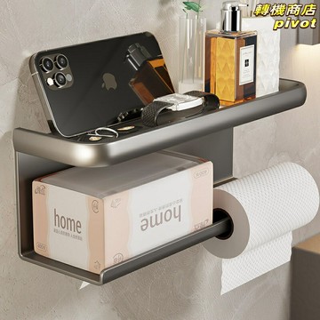 【免打孔收納】紙巾盒 置物架 衛生間收納 廁紙架 捲紙架 抽紙盒 防水防潮 壁掛式 雙層儲物 簡約現代風
