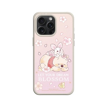iPhone 15 Pro Max SolidX 貝殼灰 - 迪士尼-小熊維尼 Disney Winnie The Pooh - 睡夢與花