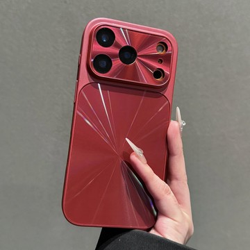 適用於蘋果18pro手機殼新款勃艮第酒紅色17promax高階感16殼15pro