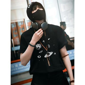 【現貨 明星同款】劉宇寧同款國潮印花短袖t恤男女夏季寬松上衣